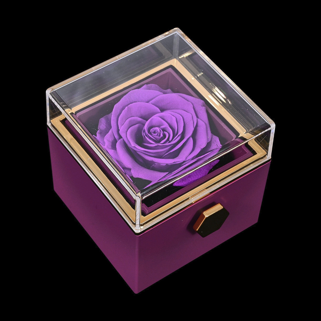 Eternal Rose Box W/ Personalized Necklace