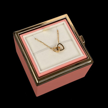 Eternal Rose Box W/ Personalized Necklace