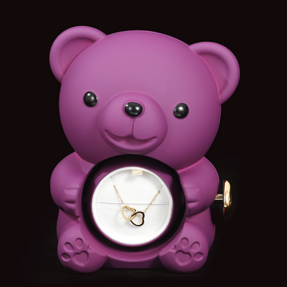 Eternal Rose Bear w/ Personalized Necklace