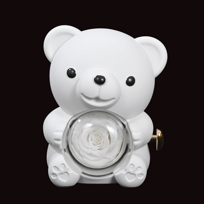 Eternal Rose Bear w/ Personalized Necklace