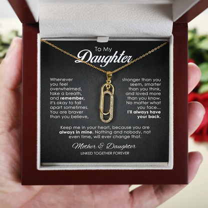 "To My Daughter" Linked Together Forever Necklace