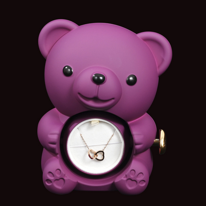 Eternal Rose Bear w/ Personalized Necklace