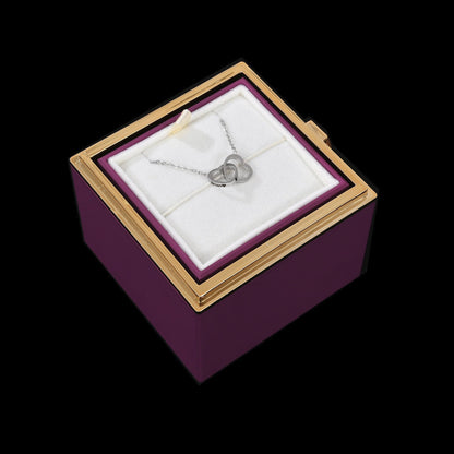 Eternal Rose Box W/ Personalized Necklace