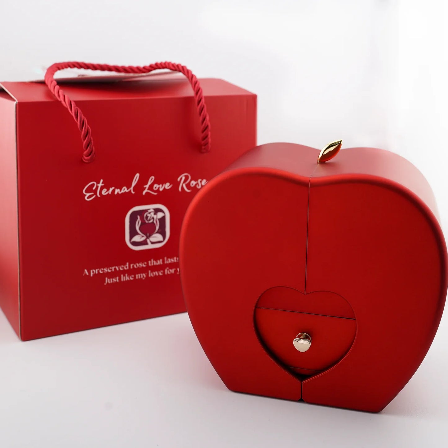 Daughter’s Lucky Clover Necklace & Forever Rose Keepsake Gift Set